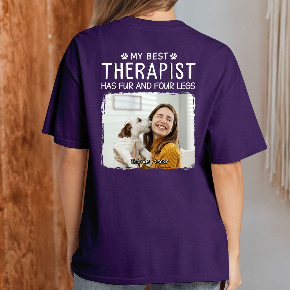 Best Personalized Custom Unisex Therapist Photo T-shirt for Pet Lovers