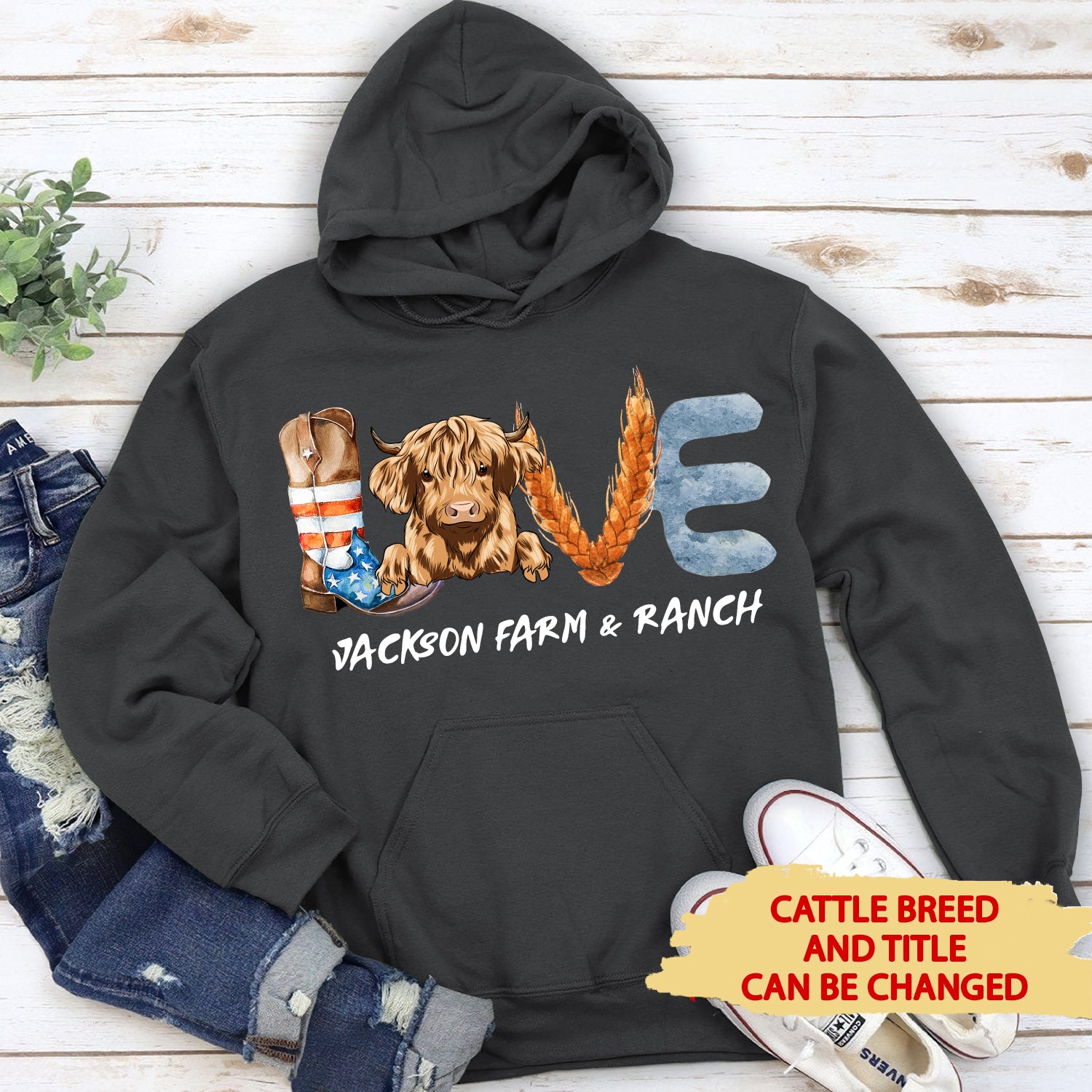 Love Farm: Customizable Personalized Hoodie for Pet Lovers
