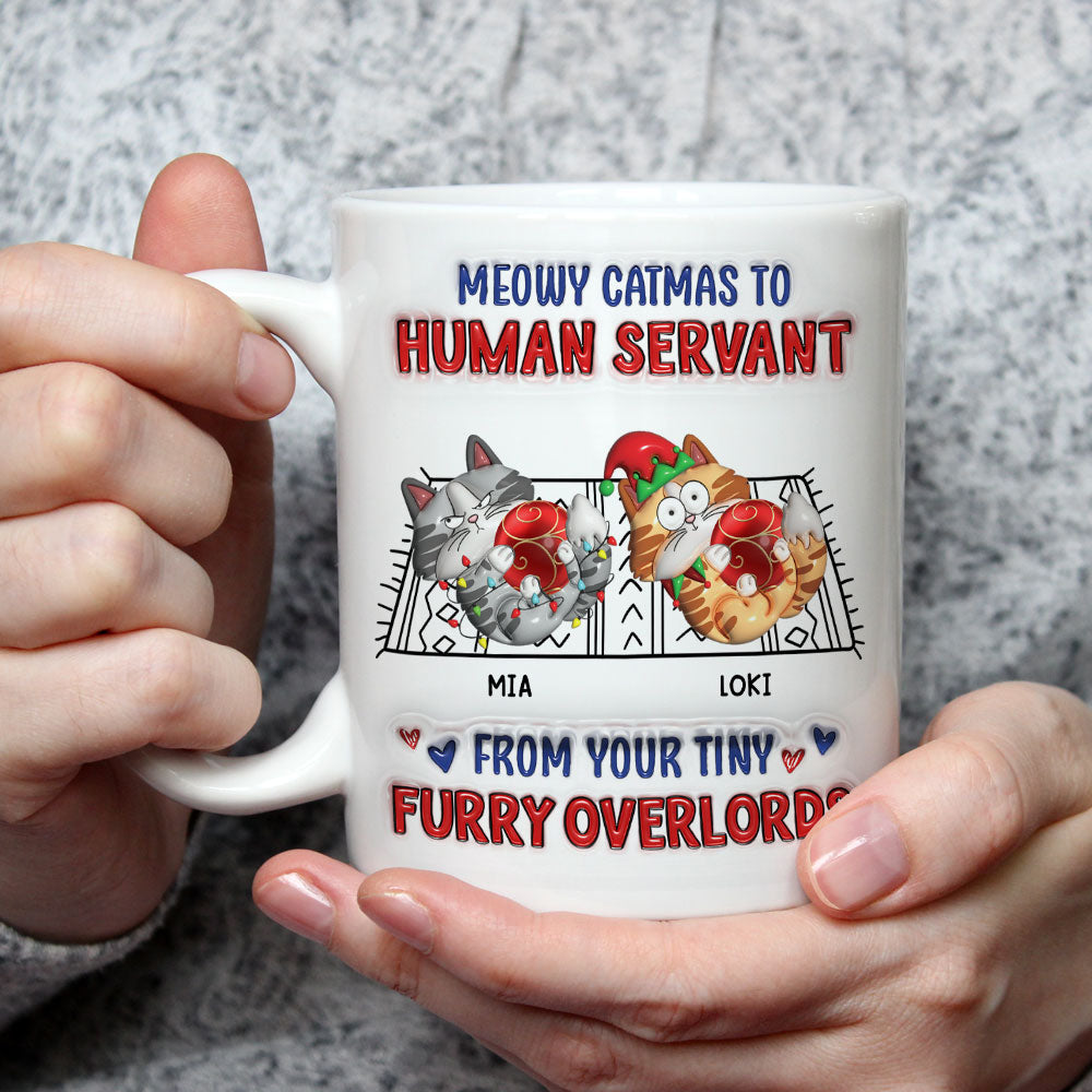 Meowy Catmas Personalized 3D Inflated Effect Custom Mug for Your Loved Ones