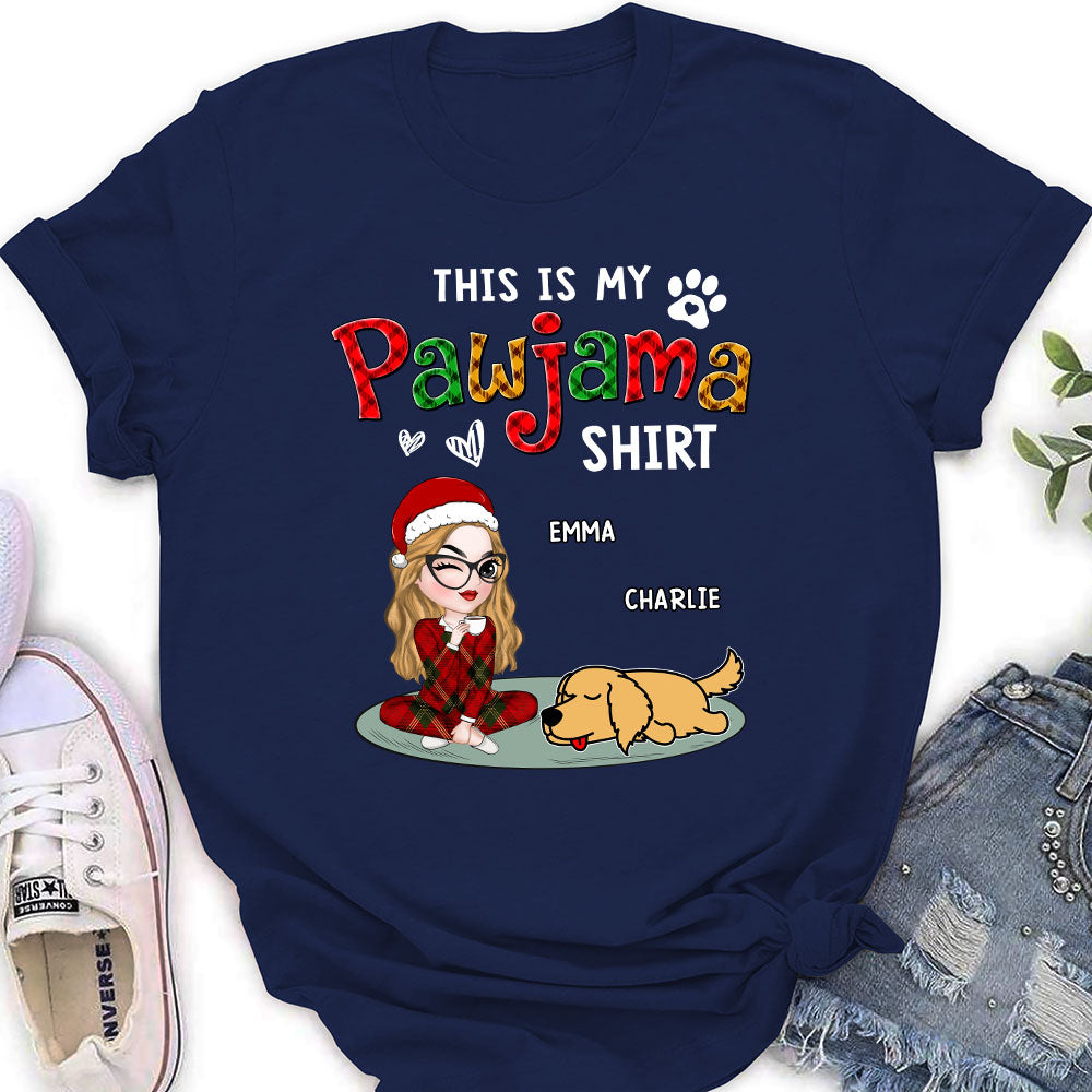 Customizable Pawjama Shirt Version 3 - Personalized Women's T-Shirt for Pet Lovers