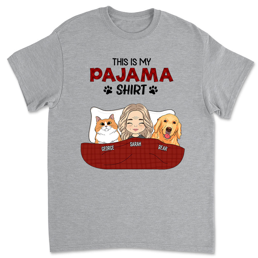 Customizable Personalized Unisex Pet Pajama T - Shirt for Pet Lovers