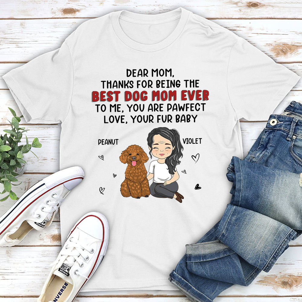 Dear Dog Mom - Customizable Unisex Personalized T-shirt for Pet Lovers
