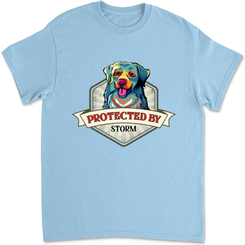 Exclusive Personalized Unisex 'Protected By Dogs' T-Shirt - Ideal Gift for Pet Lovers