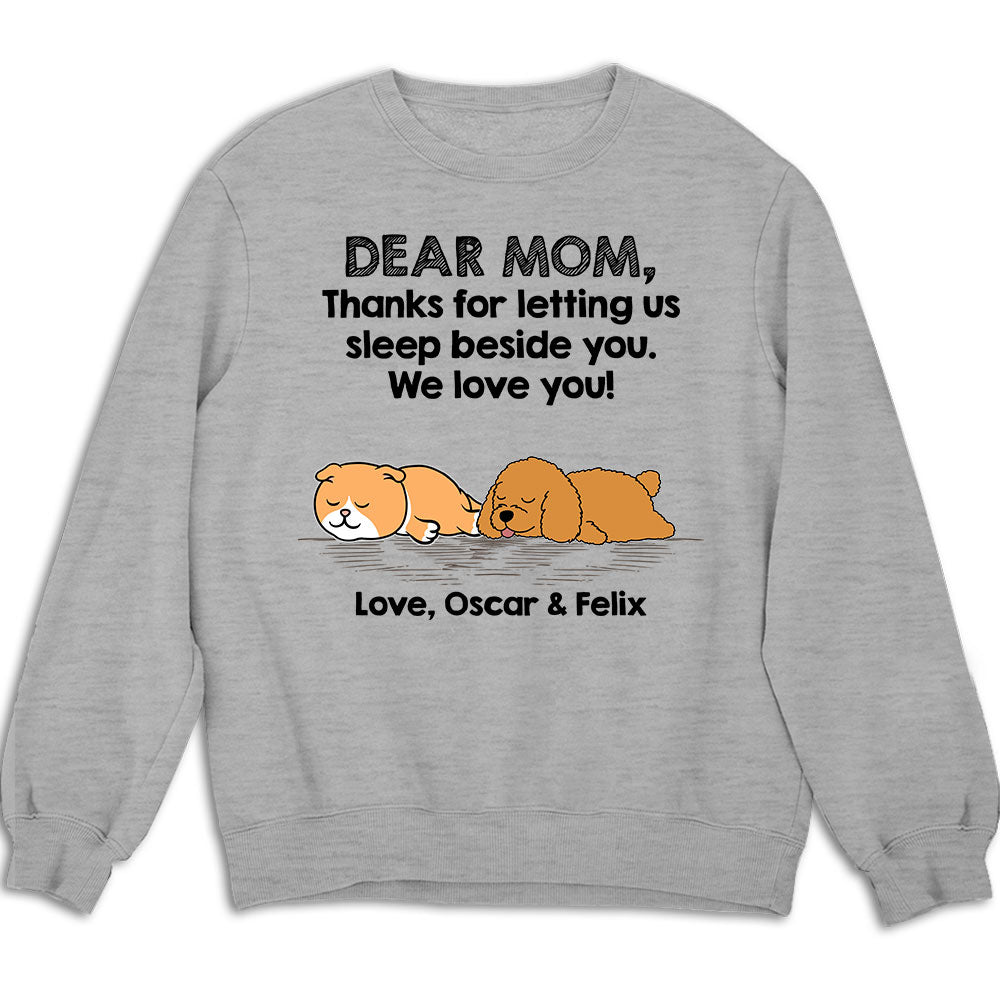 Sleep Beside Pet 2 - Customizable Personalized Pet Lover Sweatshirt