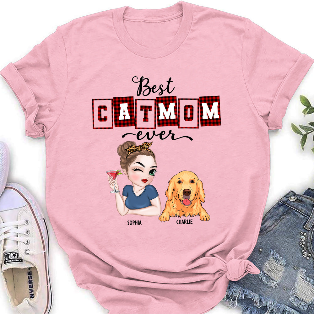 Best Fur Mom of the Year Personalized Custom Women's T - shirt: Ideal Gift for Pet Lovers