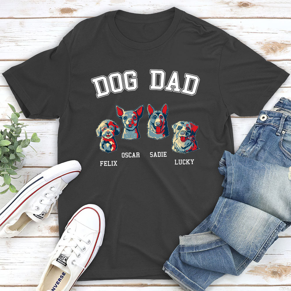 Personalized Custom Unisex 'Basic Dog Dad' T-shirt - Ideal Gift for Pet Lovers