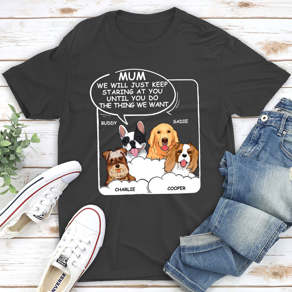 Personalized Custom Unisex Pet Lover T-shirt: Staring Until