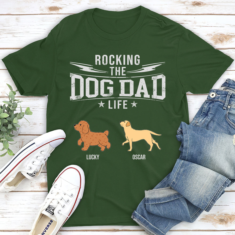 Vintage Personalized Custom Unisex Dog Mom and Dad T-shirt
