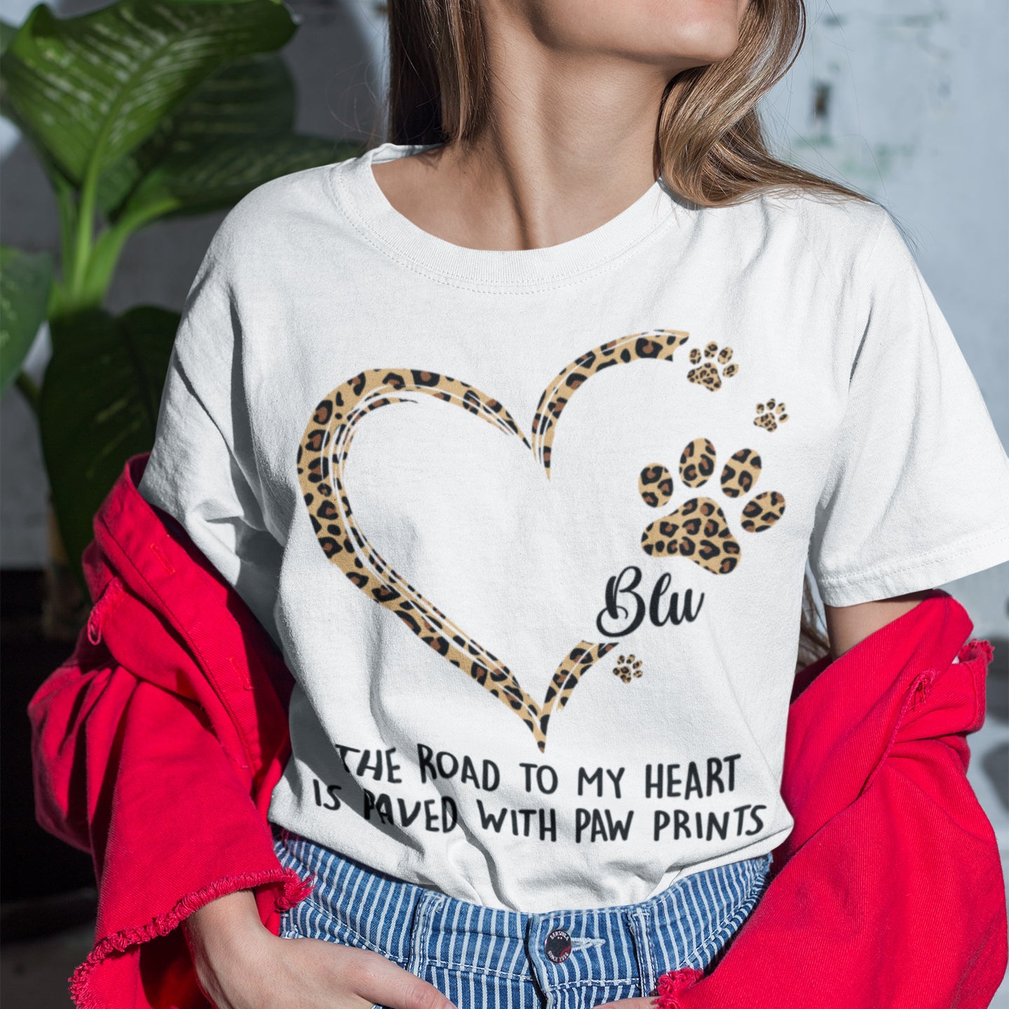 Personalized Road To Heart Pattern Unisex T-shirt - Ideal Gift for Pet Lovers