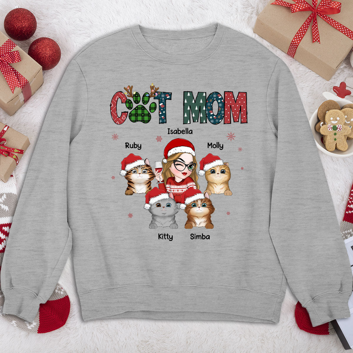 Personalized My Lovely Cat Mom Sweatshirt - Ideal Gift for Pet Lovers