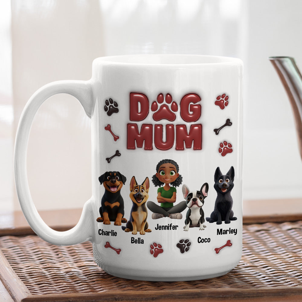 Customizable 3D Inflated Effect Personalized Mug for Dog Lovers