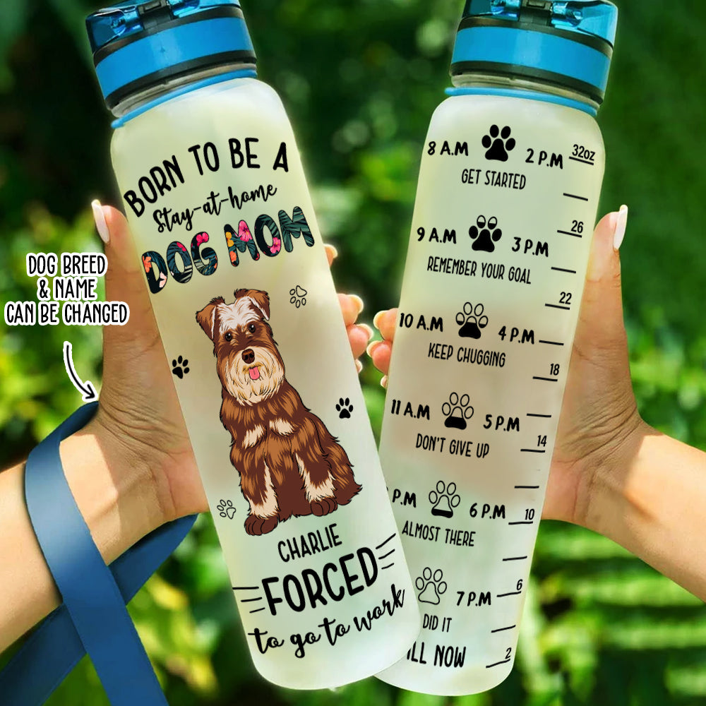 Personalized Time - Marked Water Tracker Bottle: Ideal for Work and Pet Lovers