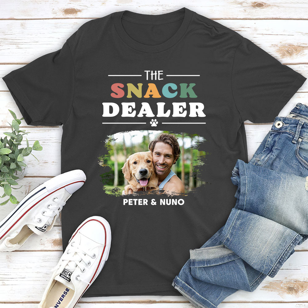 Customizable Unisex Pet Snack Dealer Photo T-shirt - Ideal Gift for Pet Lovers