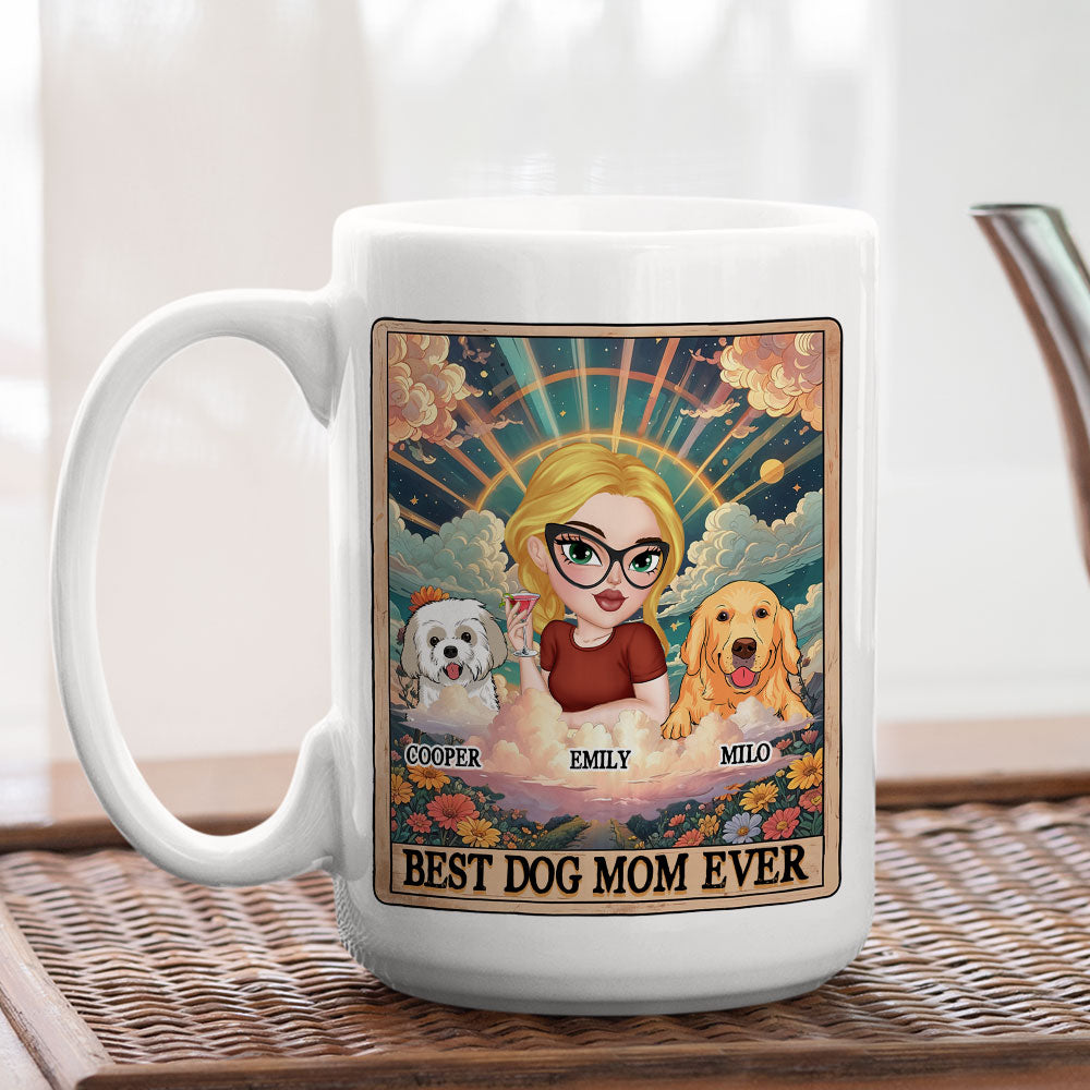 Personalized Tarot Dog Mom Custom Coffee Mug - Perfect Gift for Loved Ones