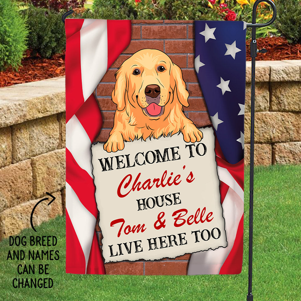 Personalized Custom Dog House Welcome Garden Flag - Ideal Gift for Pet Lovers
