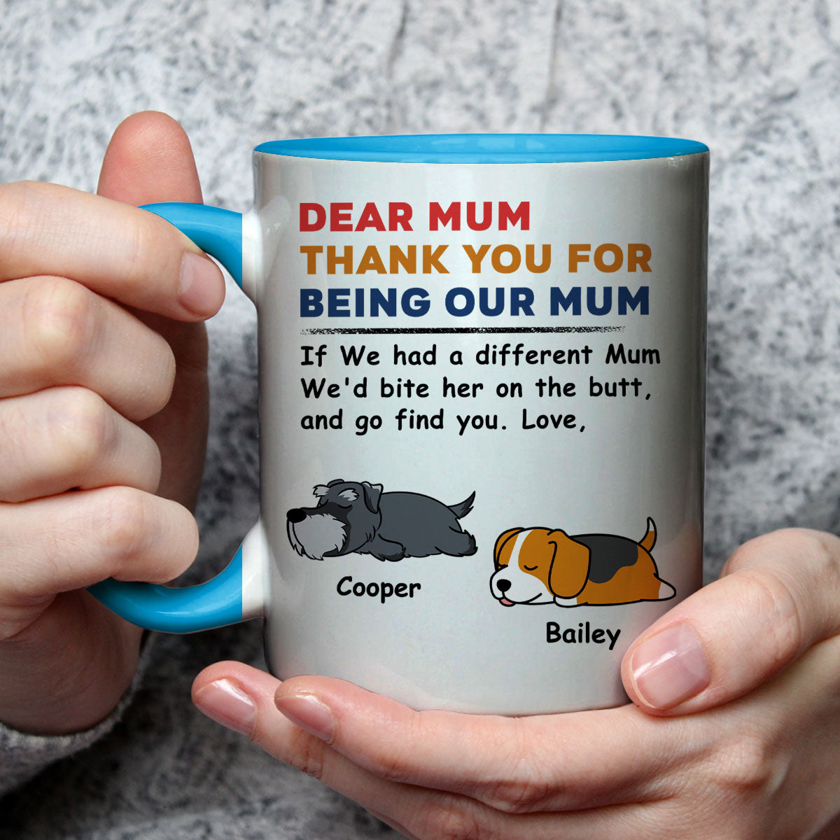 Personalized Custom 'We Will Find You' Accent Mug - Ideal for All Beverages