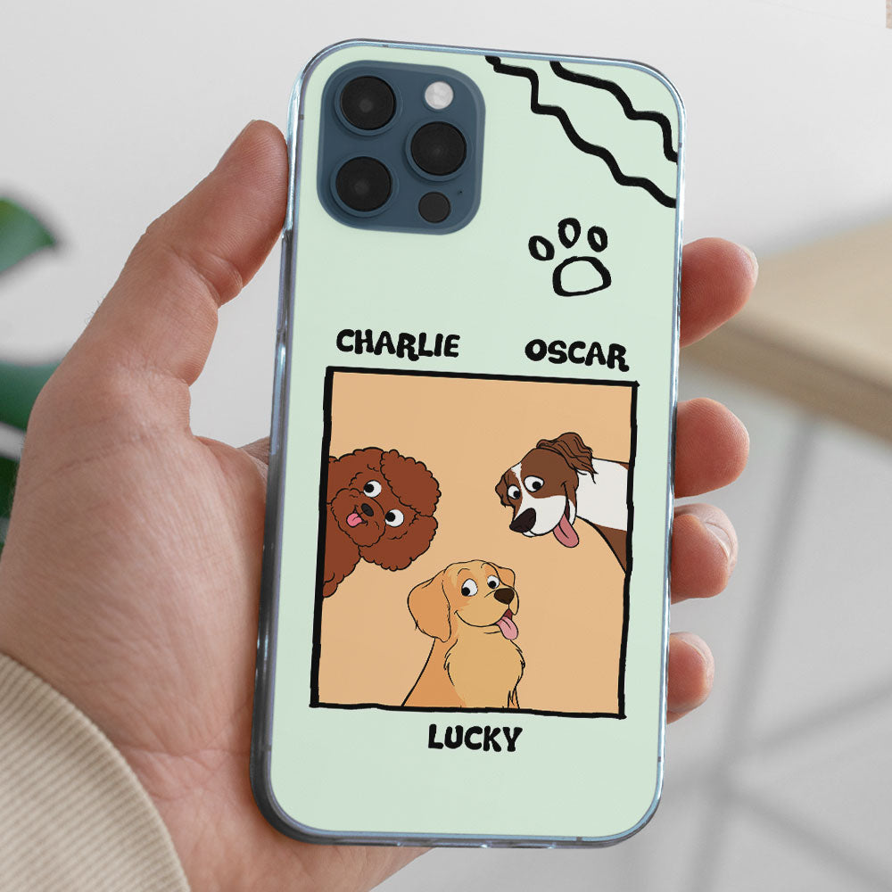 Customizable Cartoon Dog Personalized Phone Case for Pet Enthusiasts