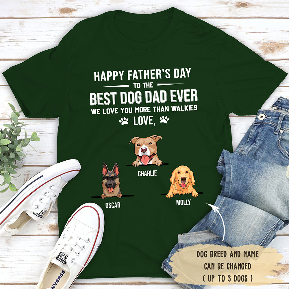 Best Dog Dad Ever Personalized Custom Unisex T - shirt for Pet Lovers