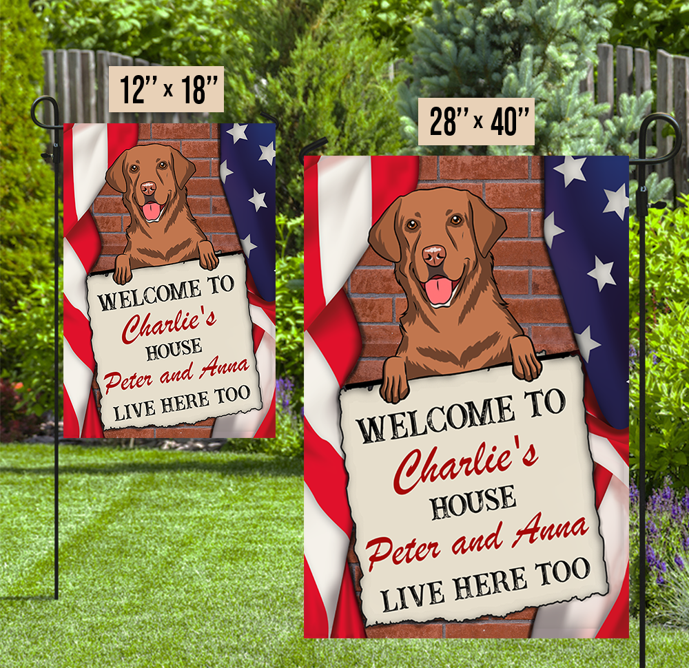 Personalized Custom Dog House Welcome Garden Flag - Ideal Gift for Pet Lovers