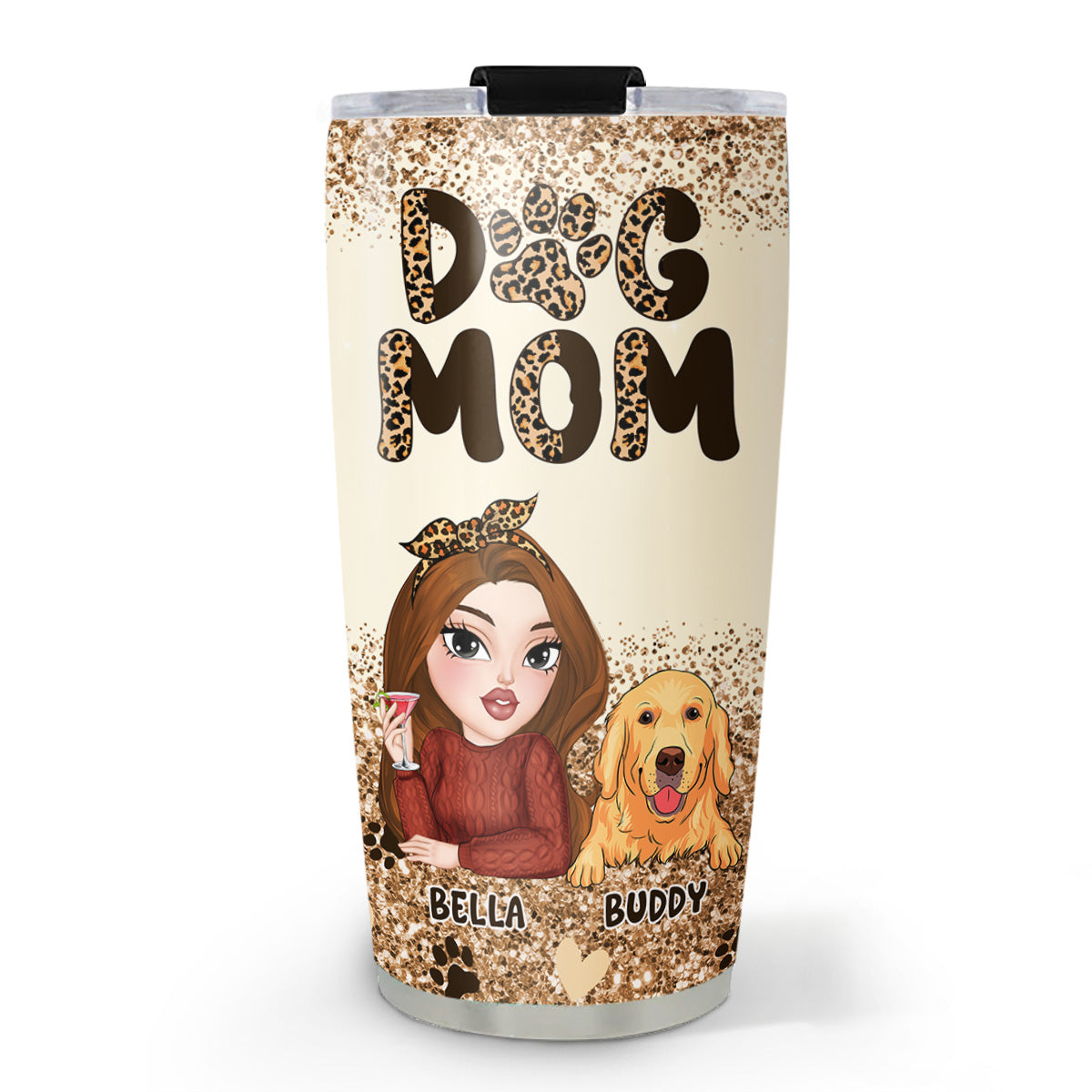 Forever Best Dog Mom - Personalized Custom Stainless Steel Tumbler