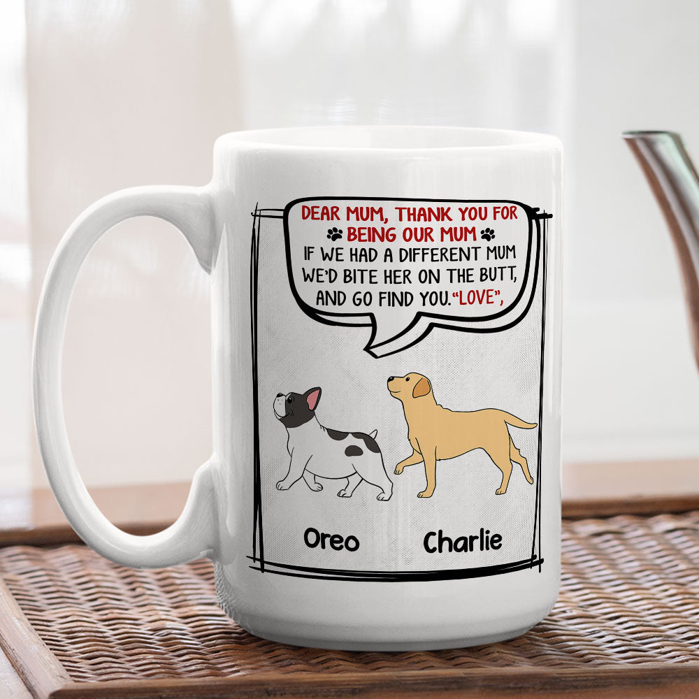 Personalized 'Bite On The Butt' Custom Coffee Mug - Ideal Gift for Pet Lovers