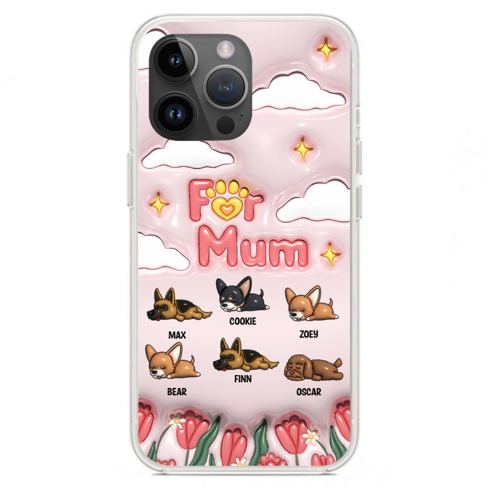 Personalized 3D Inflated Effect Phone Case - Show Your Love for Fur Moms