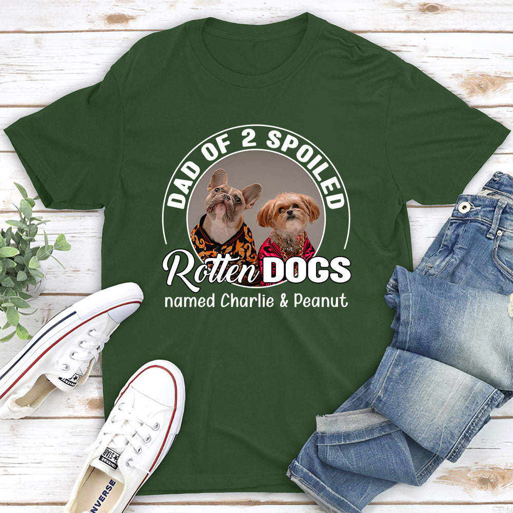 Personalized Spoiled Rotten Dog Photo Unisex T-shirt - Ideal Gift for Pet Lovers