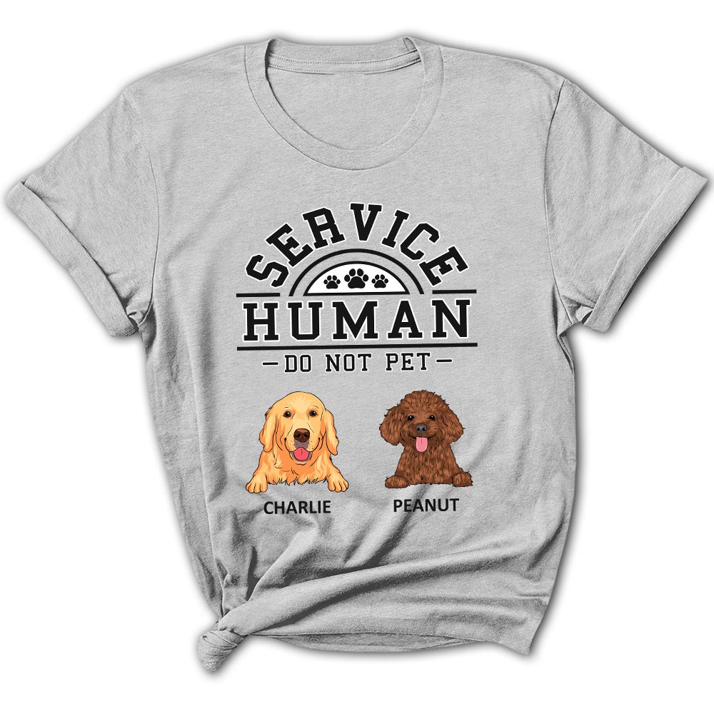 Customizable Women's Dog Service Human Logo T-shirt - Ideal Gift for Pet Lovers