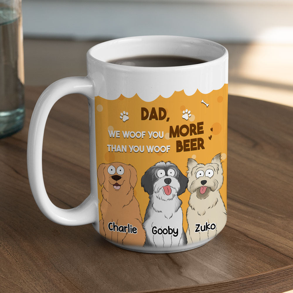 Personalized Woof-Inspired Custom Coffee Mug - More Than Just a Beer Companion