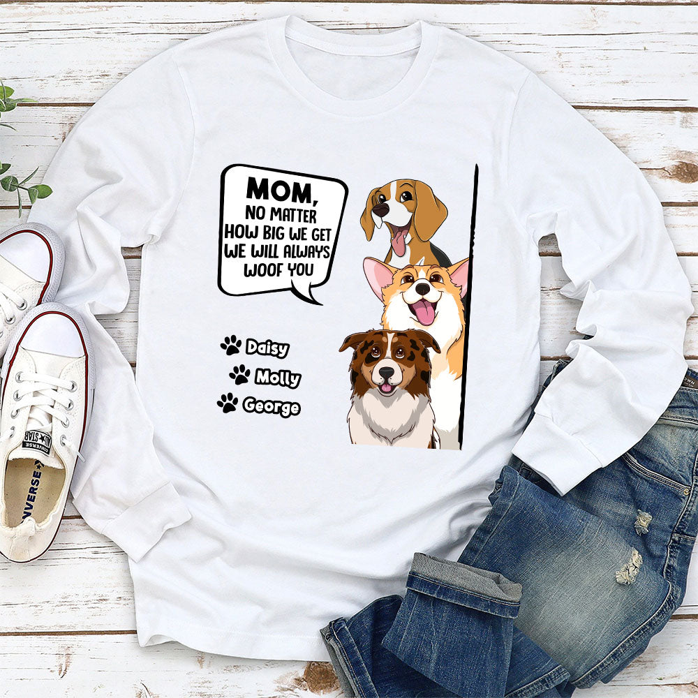 Customizable Personalized Long Sleeve T-shirt for Pet Lovers - No Matter How