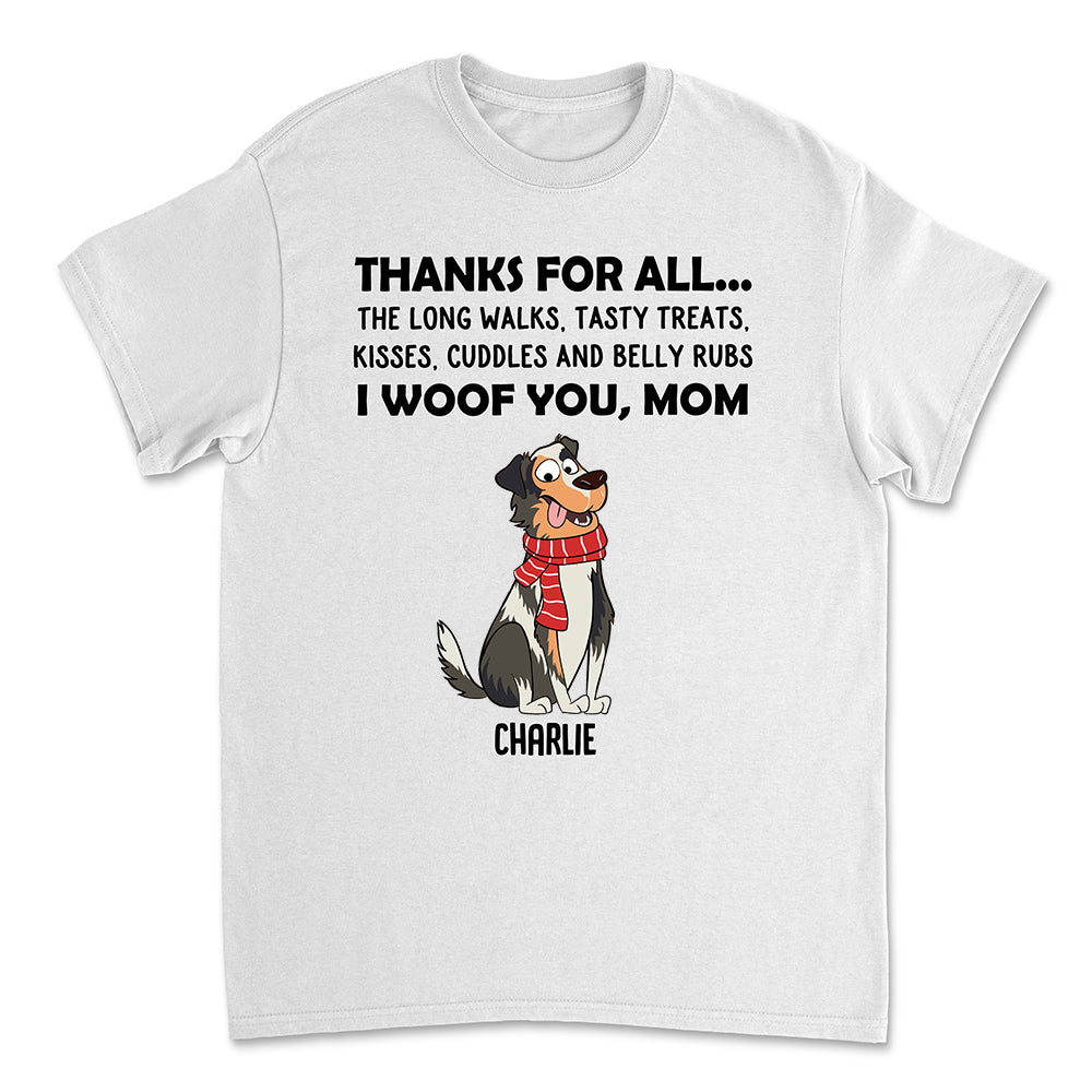 Personalized Custom Unisex 'Thanks For All' T-shirt - Ideal Gift for Pet Lovers