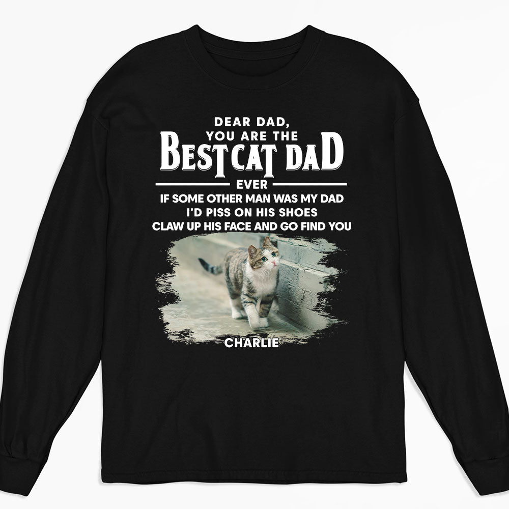 Personalized Cats Go Find You Photo Long Sleeve T - shirt for Pet Lovers