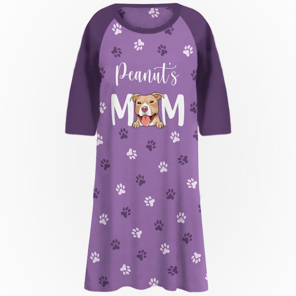 Personalized 3/4 Sleeve Dog Mom Dress - Unique & Customizable