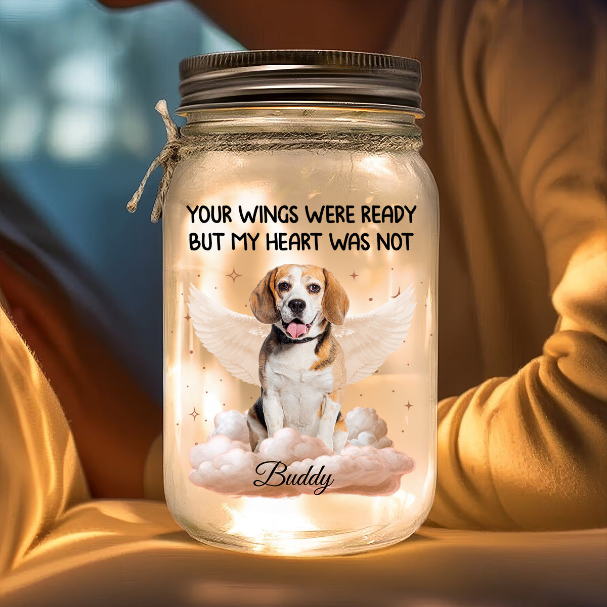 Forever in My Heart - Customizable Personalized Mason Jar Starlight Lamp