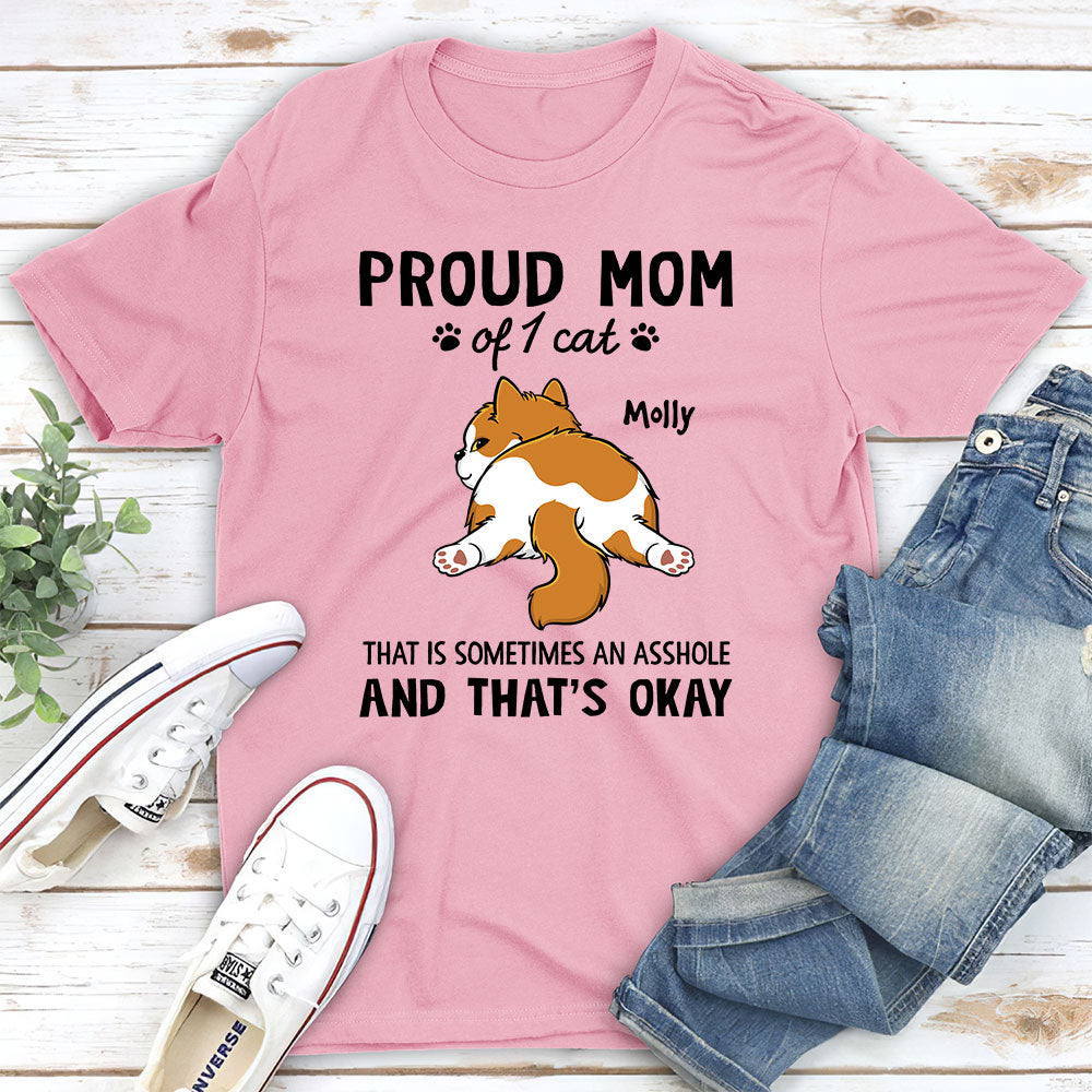 Proud Cat Mom Personalized Unisex Custom T-shirt - Ideal Gift for Pet Lovers