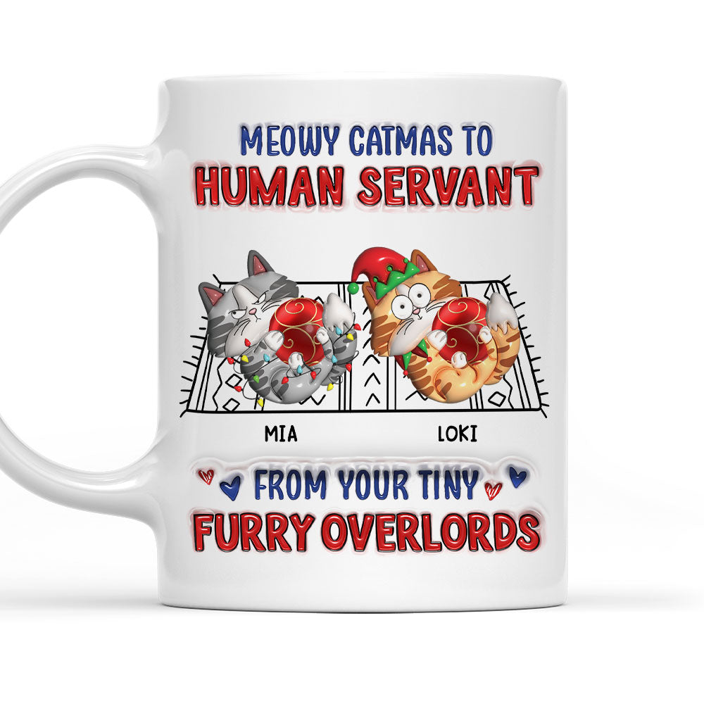 Meowy Catmas Personalized 3D Inflated Effect Custom Mug for Your Loved Ones
