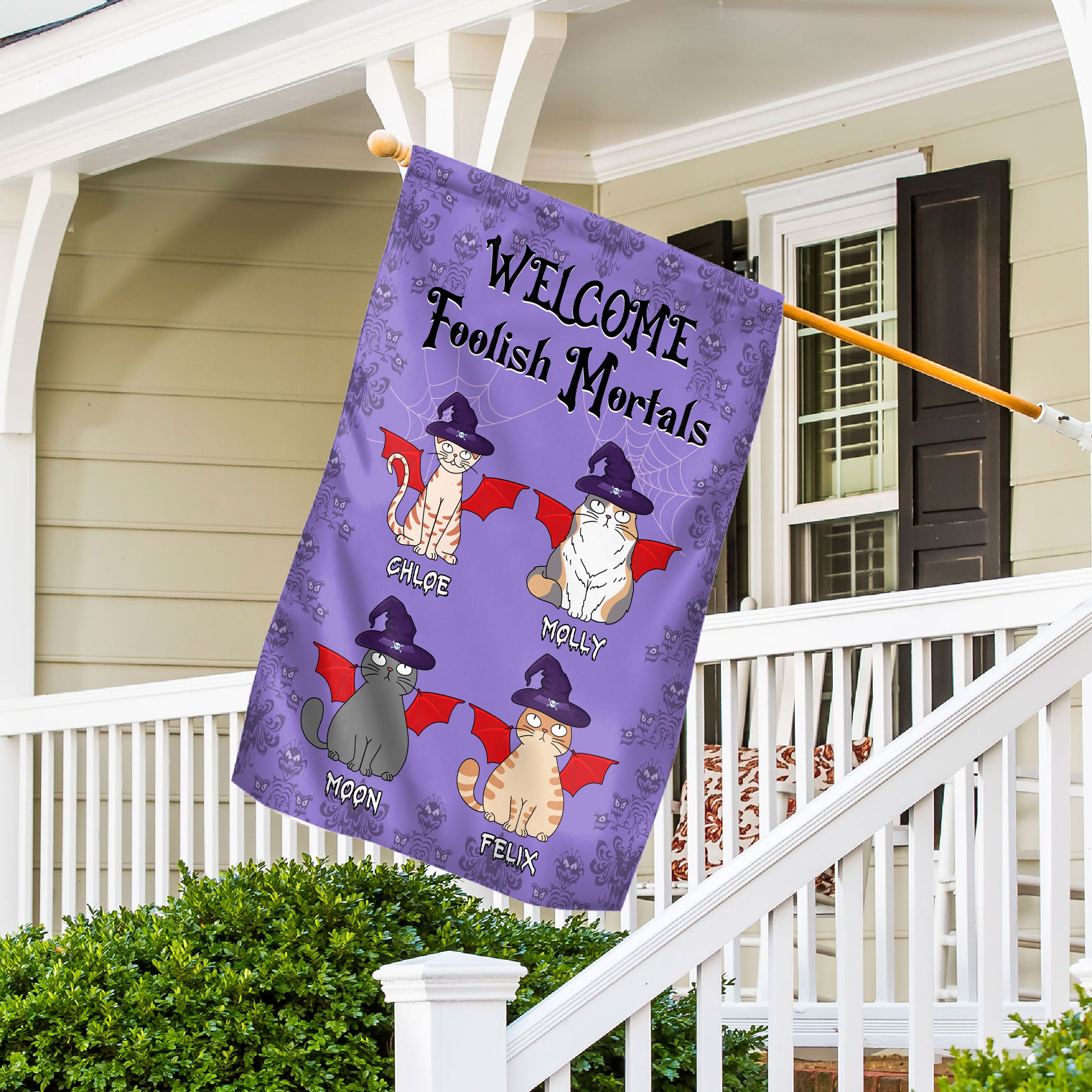 Personalized Custom 'Foolish Mortals' Garden Flag - Ideal Gift for Pet Lovers