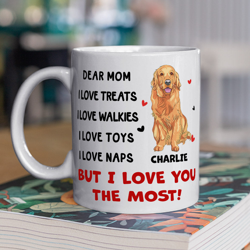 Top-Rated Personalized 'I Love You The Most' Custom Coffee Mug for Pet Lovers