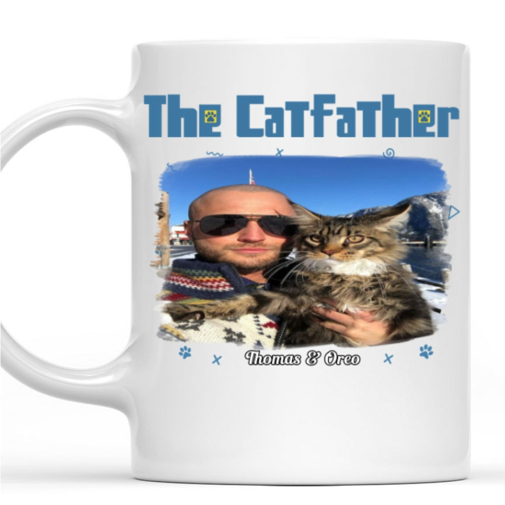 Personalized Catfather Photo Custom Coffee Mug - Ideal for Any Beverage