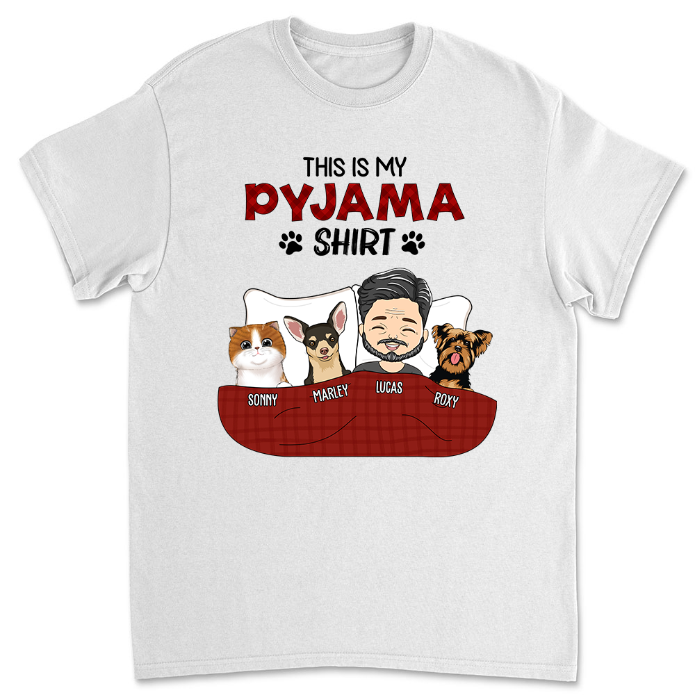 Personalized Custom Unisex Pajama T-shirt - Version 3 for Pet Lovers