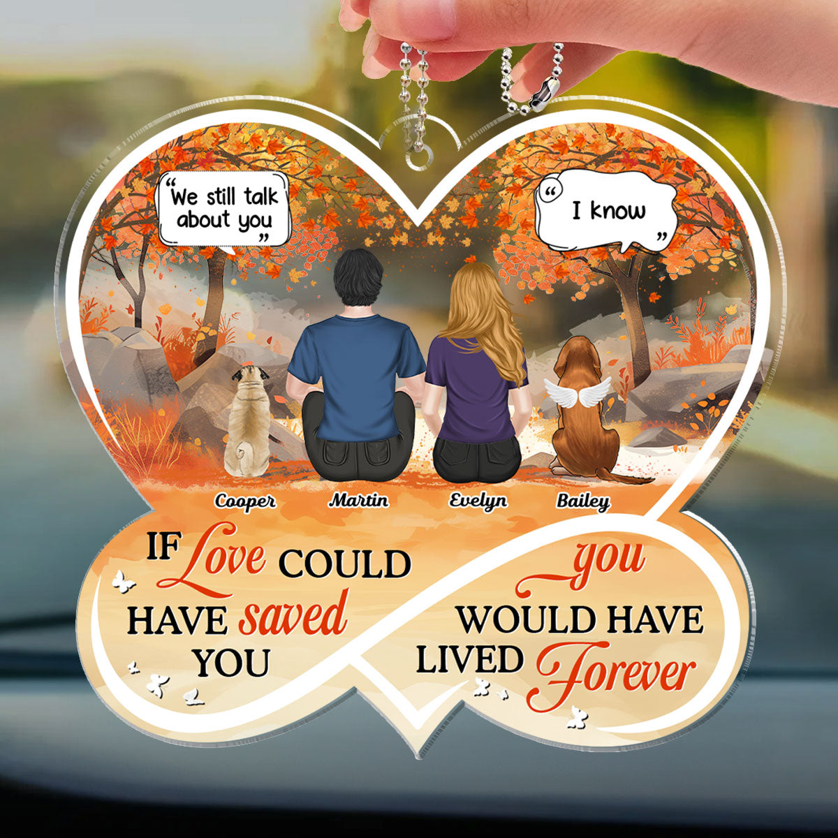 Personalized Custom 'If Love Could Have Saved You' Car Ornament - A Heartfelt Keepsake