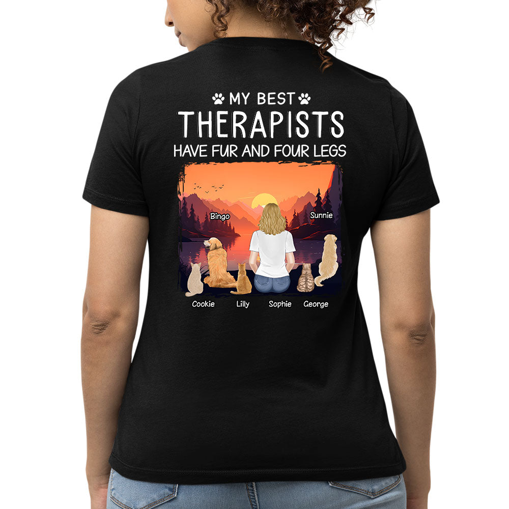 Best Therapist - Customized Personalized Women's Pet Lover T-shirt