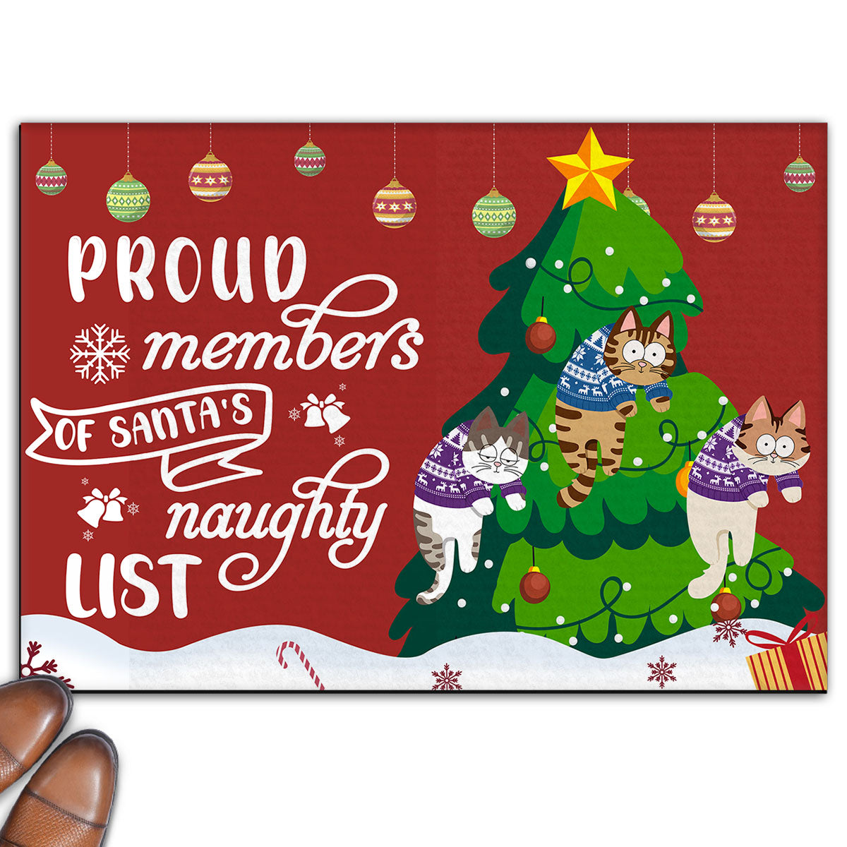 Personalized Pet Doormat - Proudly on the Naughty List