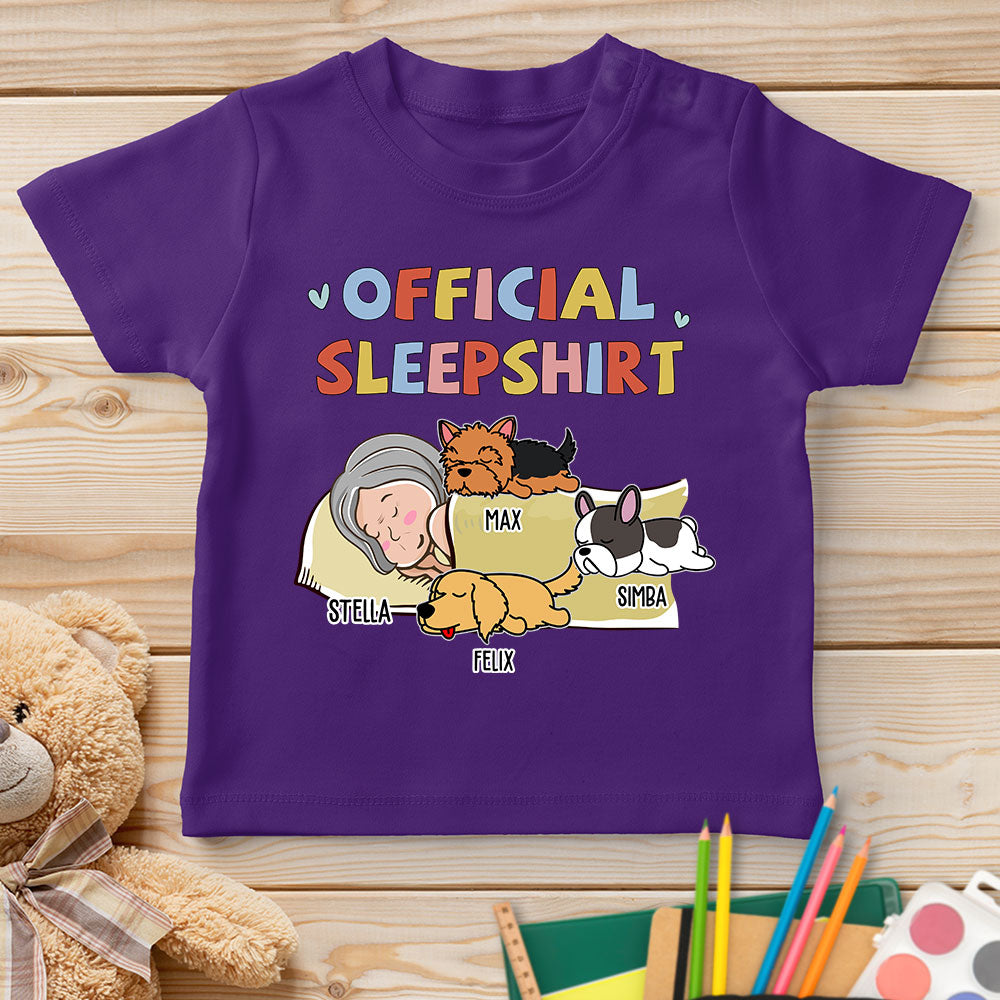 Sleeping Dog Personalized Custom Youth Sleepshirt Version 2 - Ideal T-shirt for Pet Lovers