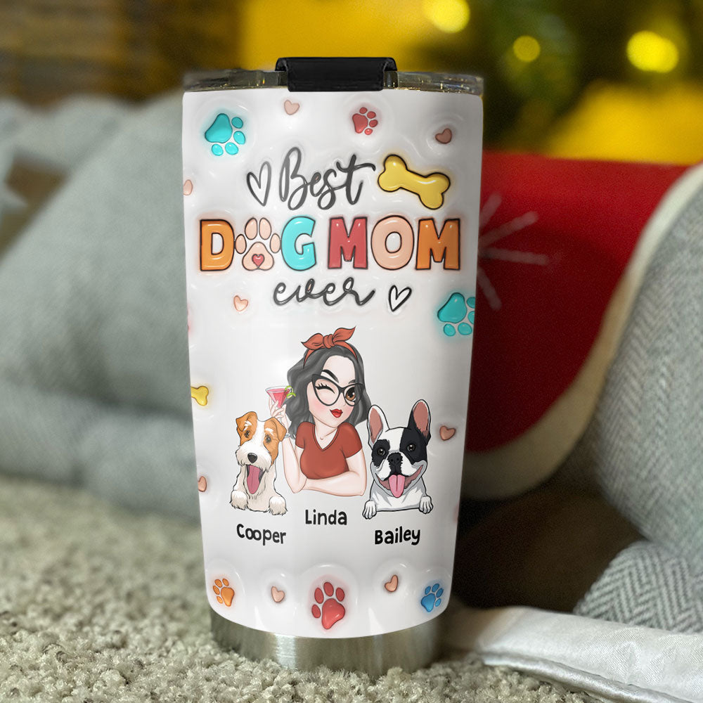 Customizable 3D Inflated Effect Tumbler for Dog Moms