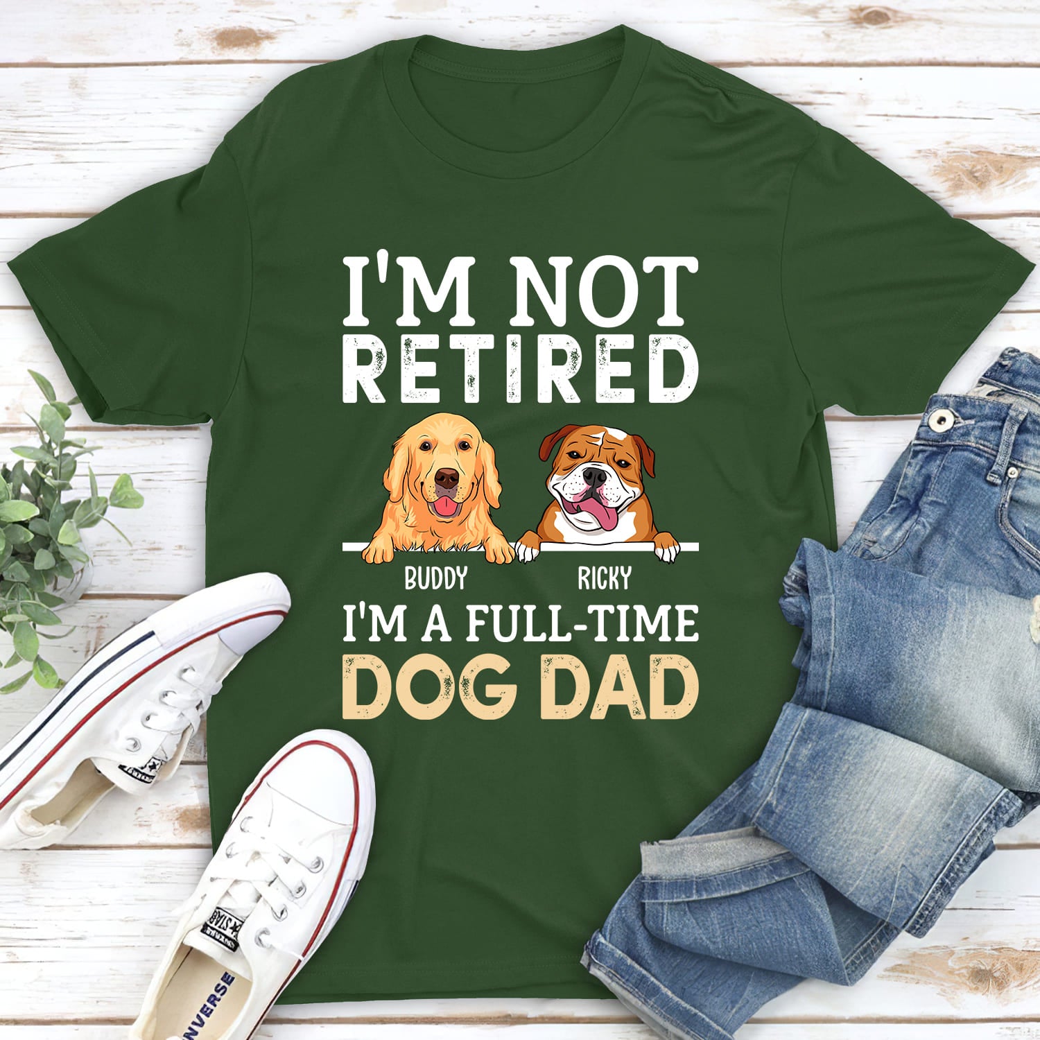 Customizable Premium T-shirt for Devoted Dog Dads