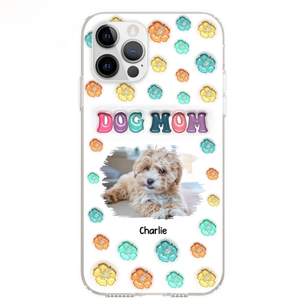 Customizable 3D Inflated Effect Dog Mom Summer Photo Personalized Phone Case
