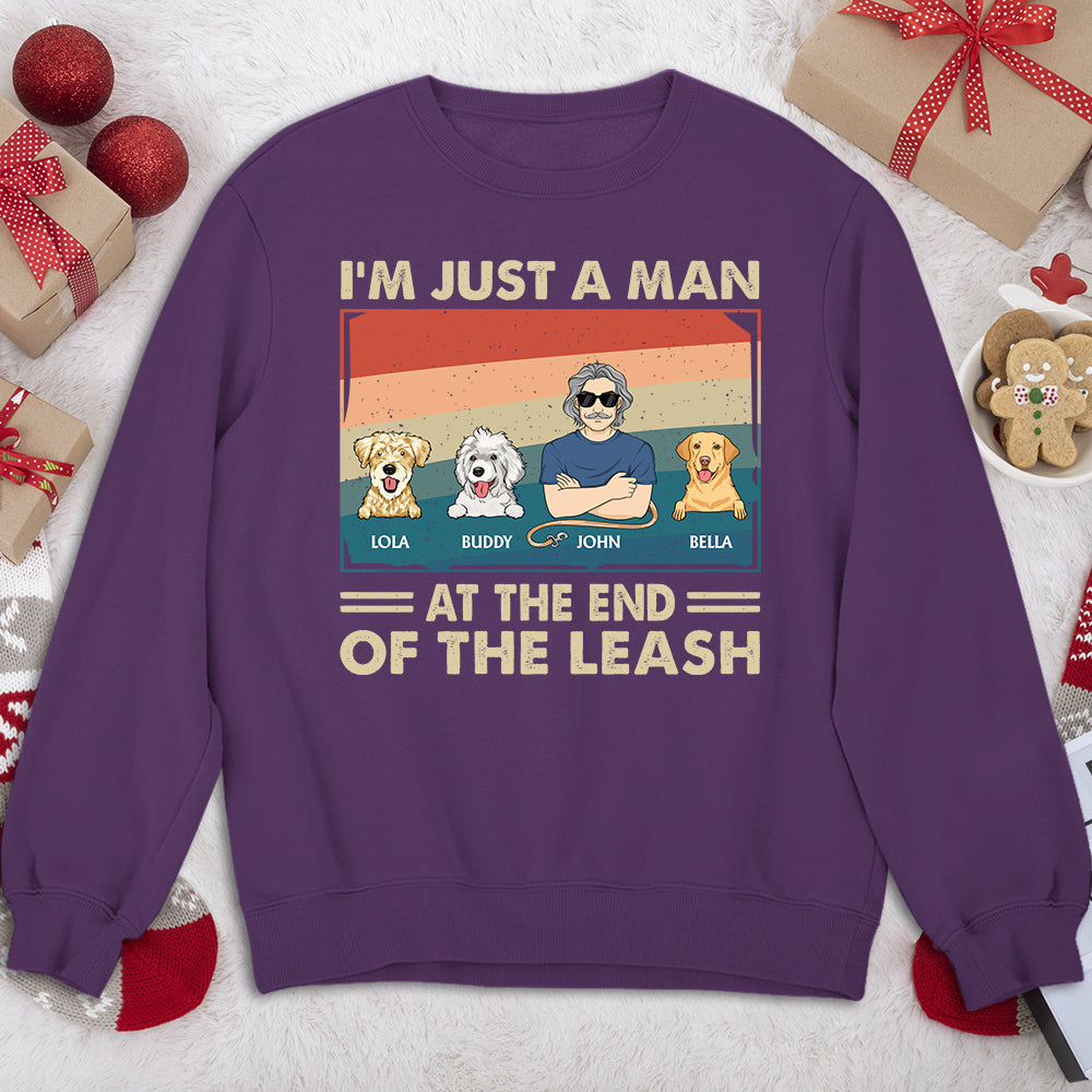 Customizable Dog Dad Leash Personalized Sweatshirt - Ideal Gift for Pet Enthusiasts