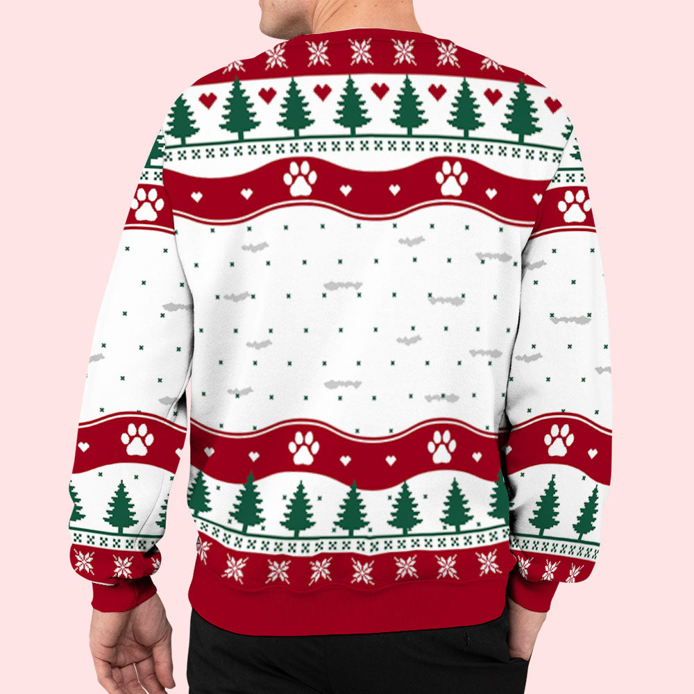 Paw Pine Tree - Customizable All-Over Printed Sweatshirt for Pet Lovers
