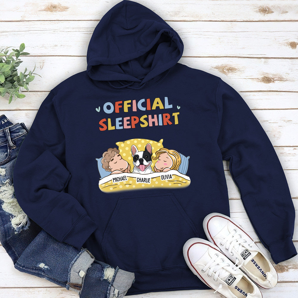 Personalized Custom Couple Sleeping Pet Sleepshirt Hoodie